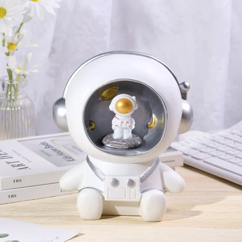 

Современная простая креативная сидячая практичная копилка для экономии денег с астронавтом из смолы детский подарок копилка