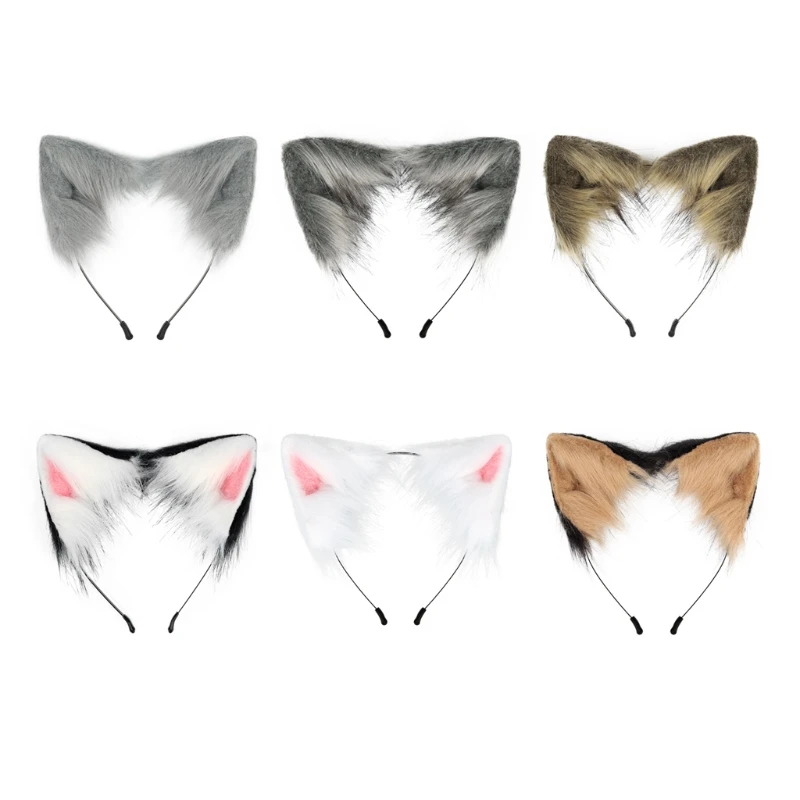 

Animal for Cat Ears Headband for Women Handmade Cosplay Halloween Headwea