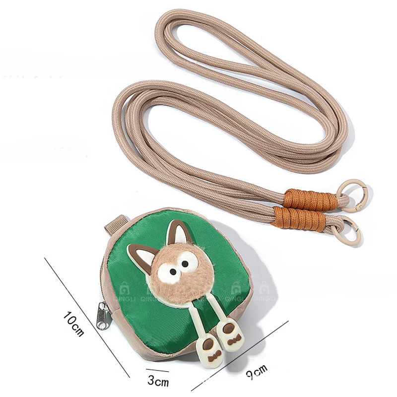 Новый шейный ремешок для монет женский милый маленький лисий подвесная сумка