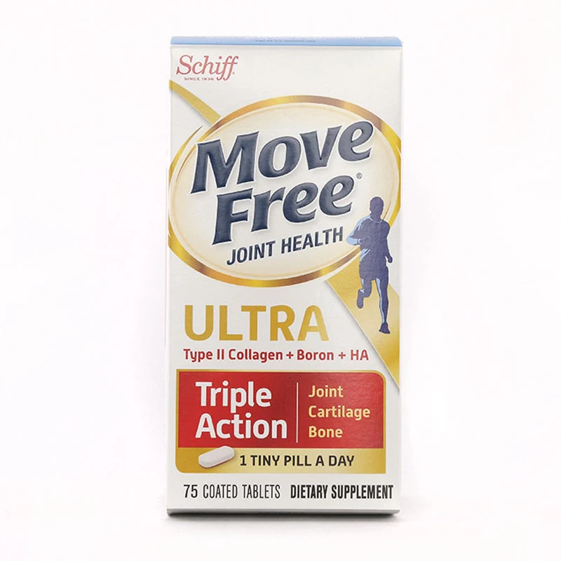 

Move Free Ultra Type II Collagen Hyaluronic Acid Boron Tripe Action 75 tablets