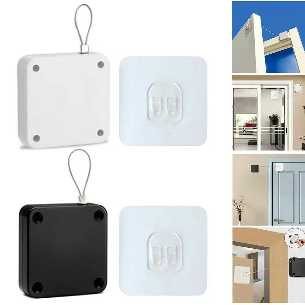 

1PC Soft Close Door Automatic Sensor Doors Closer Punch-Free Automatic Telescopic Sliding Door 500h/800g Tensile Strength 1/1.2M