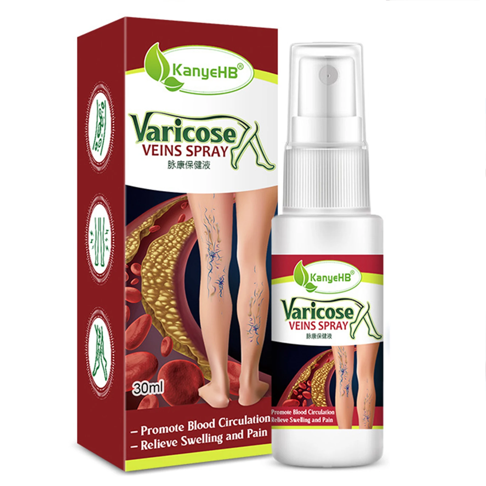 

Varicose Vein Massage Spray Effective Feet Treatment Elder Applicable Spray for Leg Protection Treatment