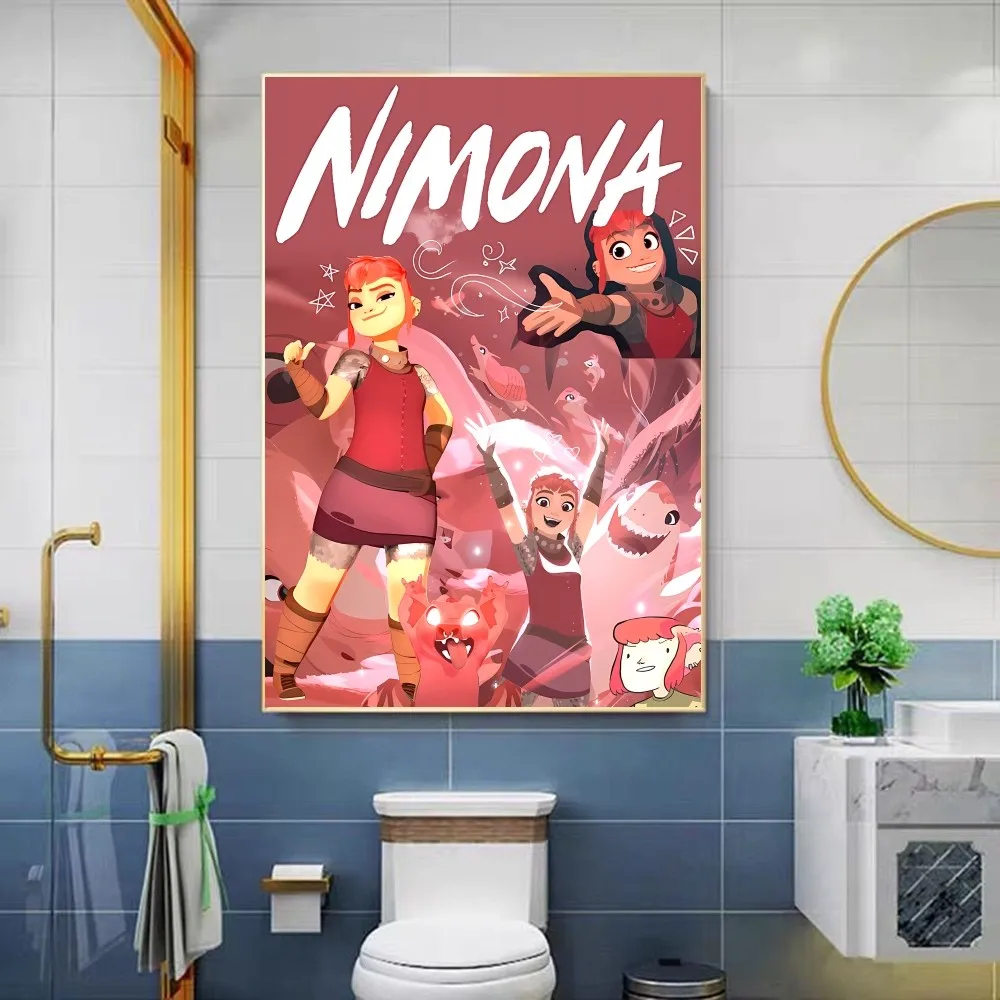 Аниме Плакат Наклейки N-Nimona Американский Фильм Ретро Классический Современный