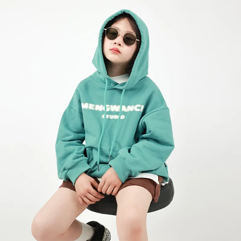 

Children's hooded sweater girls 2022 autumn new children's clothing long-sleeved jacket trendy boy's top