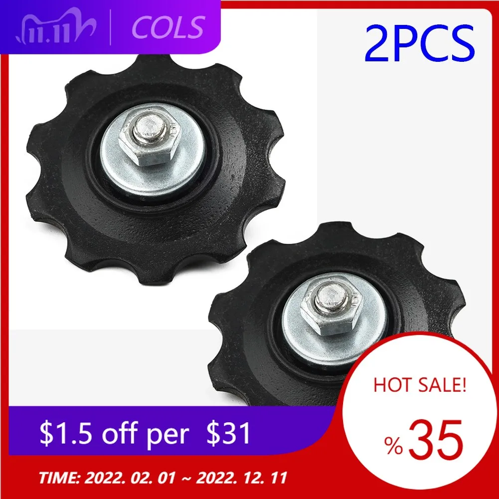 

2pcs MTB Bicycle Guide Wheels 6-7 Speed 10T Rear Derailleur Plastic Jockey Wheels Replacement Cycling Parts Accessories