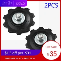 2pcs mtb bicycle guide wheels 6 7 speed 10t rear derailleur plastic jockey wheels replacement cycling parts accessories