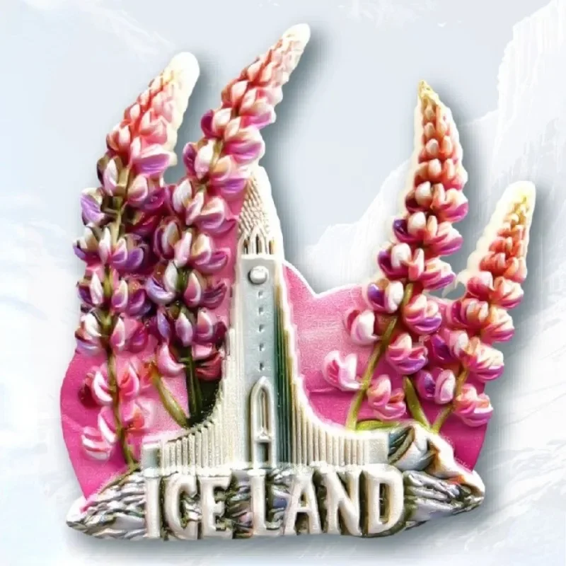 Наклейки на холодильник в Исландии черные пляжные дорожные сувениры настенные