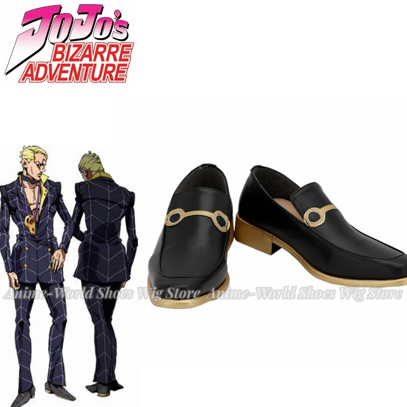 Фото Vento Aureo Prosciutto Обувь для косплея Черные ботинки на заказ Любой размер №1