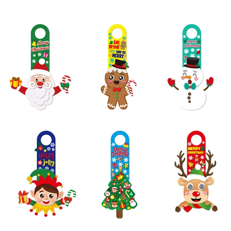 

Christmas Door Sticker Home Decor Christmas 3D Door Hanging Sticker Home Adhesive Xmas Decor Door Refrigerator Sticker