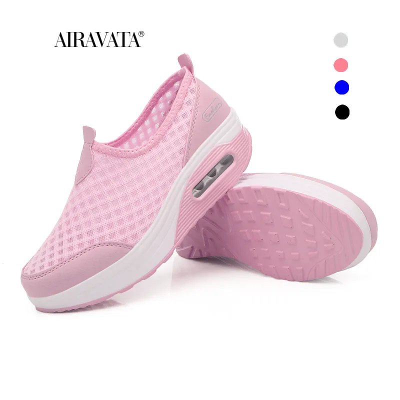 NEW Women Shake Shoes Air Cushion Flatform Walking Shoes Women Outdoor Mesh Breathable Chunky Sneakers  Zapatos Deportivos