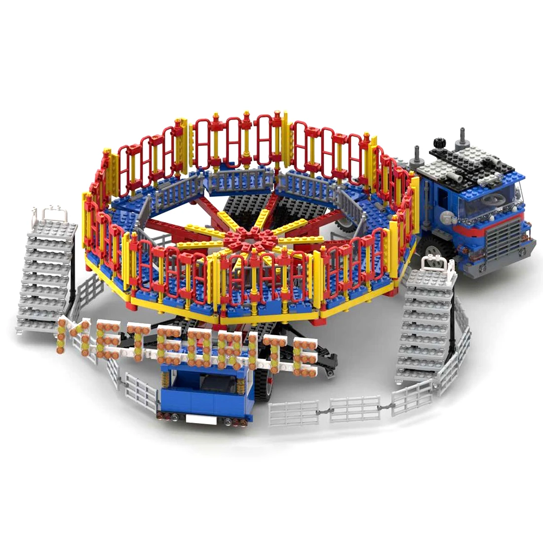 

Авторизованный 2062 шт. ярмарки Meteorite Ride-Aka Roundup или Spinball MOC-80218 большой парк аттракционов, электрические строительные блоки, игрушка
