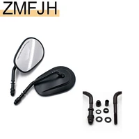 motorcycle rear view mirror scooter mirrors 360 degree adjustable cafe racer mirrors for harley davidson touring accessories