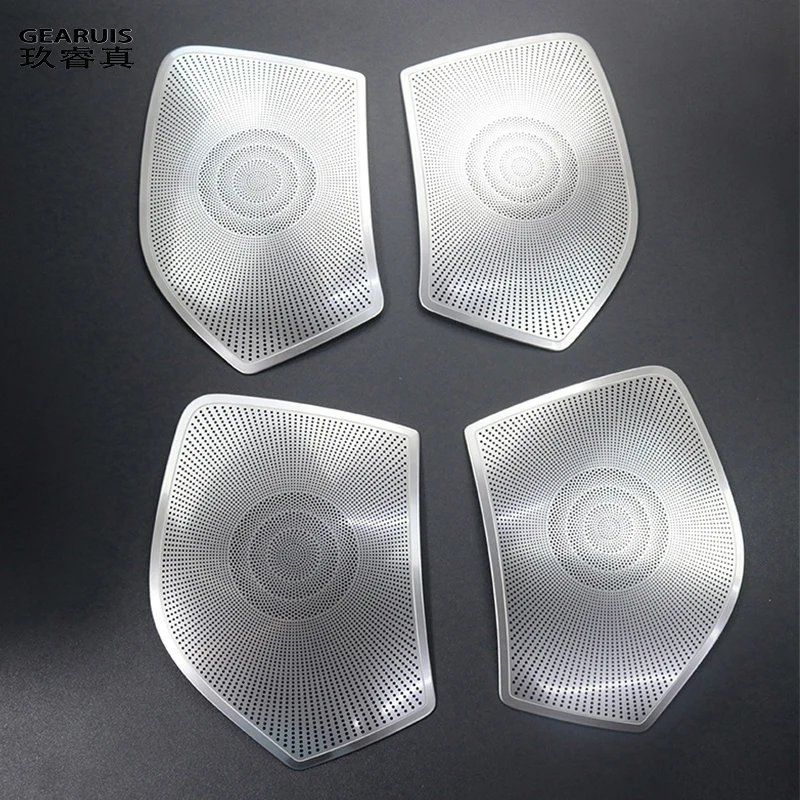 

Для Audi Q7 4L 2009-2015 автомобильная дверная панель, громкоговоритель, стерео аудиодинамик, звуковая крышка, накладка на рамку, наклейки, аксессуары для интерьера