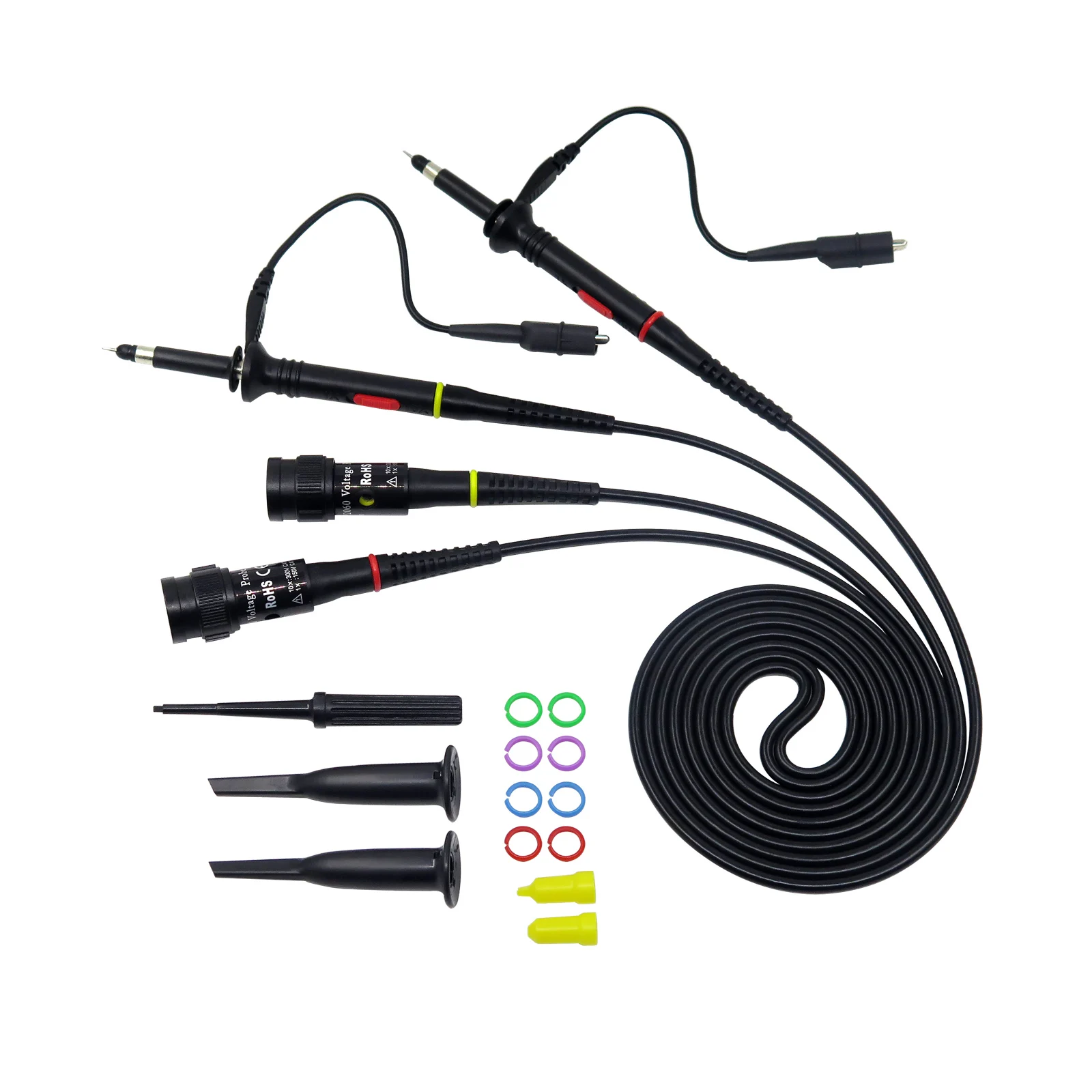 

2019 Cleqee P2000 Series DC-60MHz~200MHz Oscilloscope Probe For Tektronix HP X1/X10 P2060 P2100 P2200 BNC Test Lead kit