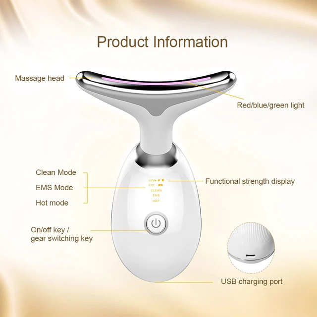 Neck Face Beauty Device Facial Lifting Machine EMS Face Massager Reduce Double Chin Anti Wrinkle Skin Tightening Skin Care Tools 2