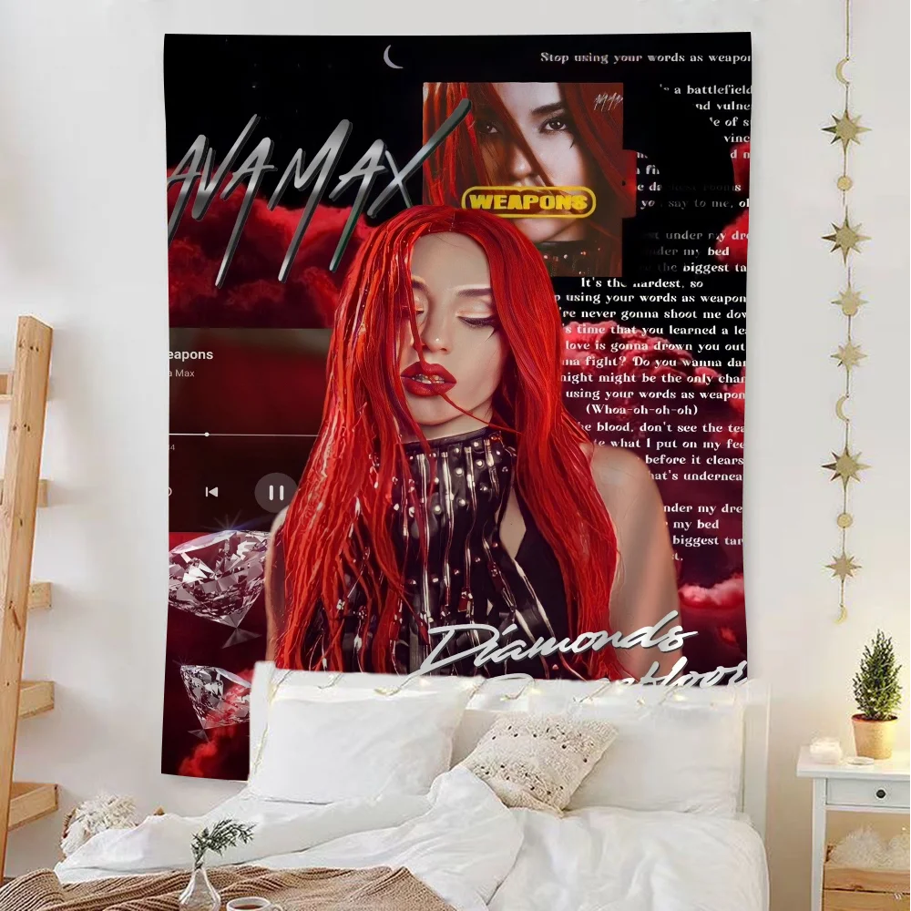 Декоративный гобелен для гостиной Ava Max Singer Pop Music