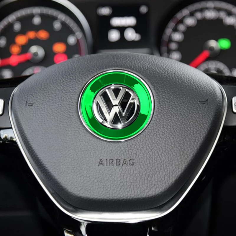 Автомобильная наклейка на руль с логотипом для Volkswagen VW Golf 4 5 Polo Jetta Mk6 Tiguan Passat -