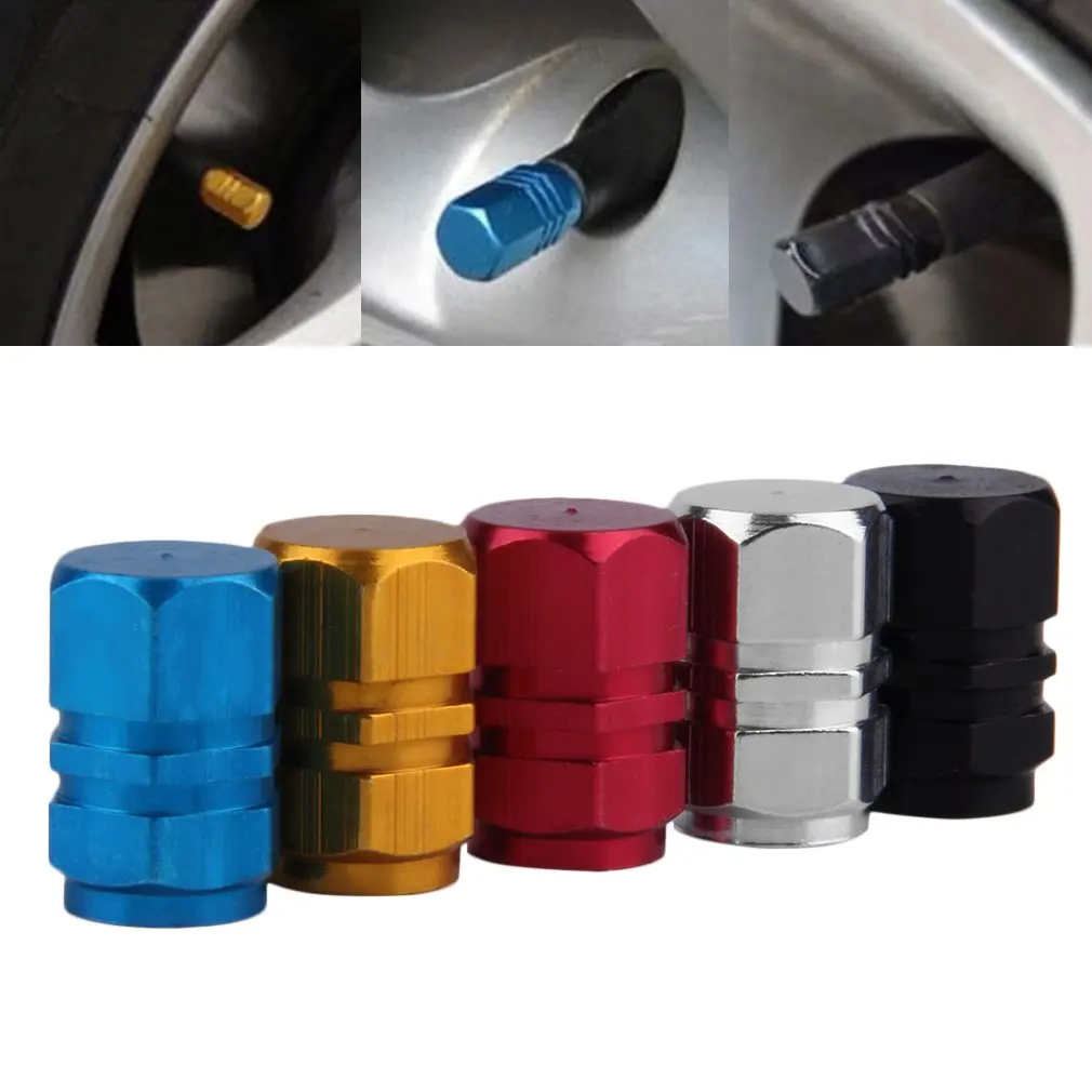 

4 Pcs Compact Aluminum Car Truck Motocycle Bike Tire Tyre Wheel Rims Air Valve Stem Caps Cover Tyres Accessories Fast Delivery