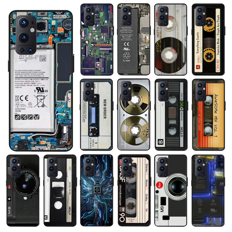 

Retro Vintage Camera Tape Battery Phone Case for OnePlus 10 Pro 10T 7T Pro 8 8Pro 8T 9 Pro 9R 9RT Nord2 N100 N10 N200 Nord CE