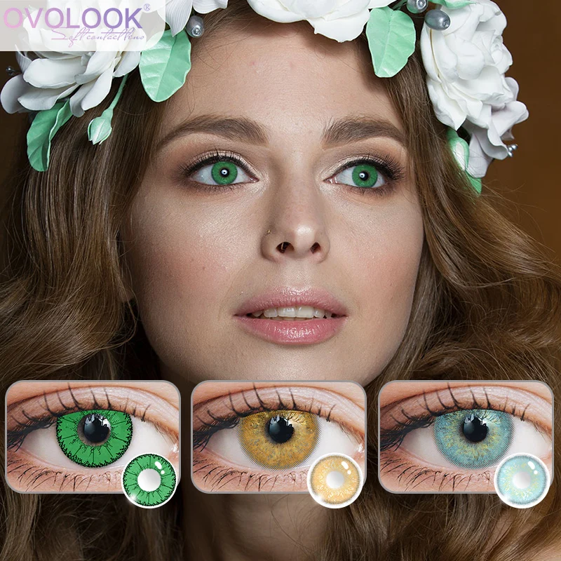 

ovolook 1Pair half year For cosplay Colored Contcts Lens Color Contact Lenses Color lens eyes colored contacts free shipping