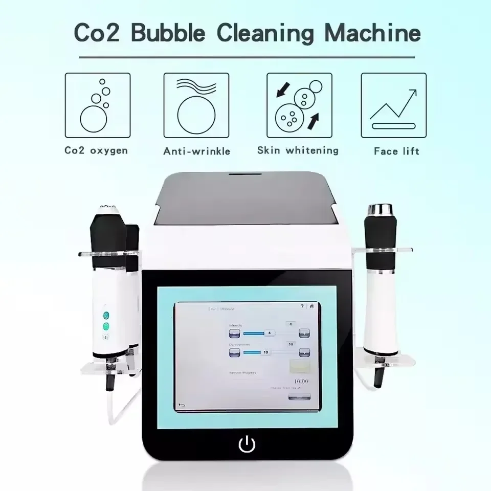 Фото Заводская цена CO2 Bubble Machine Массаж лица 3 в 1 Терапия Супер отбеливание лица Омоложение Устройство №1