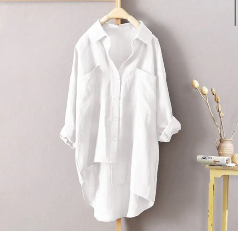 Women Shirts and Blouses 2023 Feminine Blouse Top Long Sleeve Casual White Turn-down Collar OL Style Women Loose Blouses