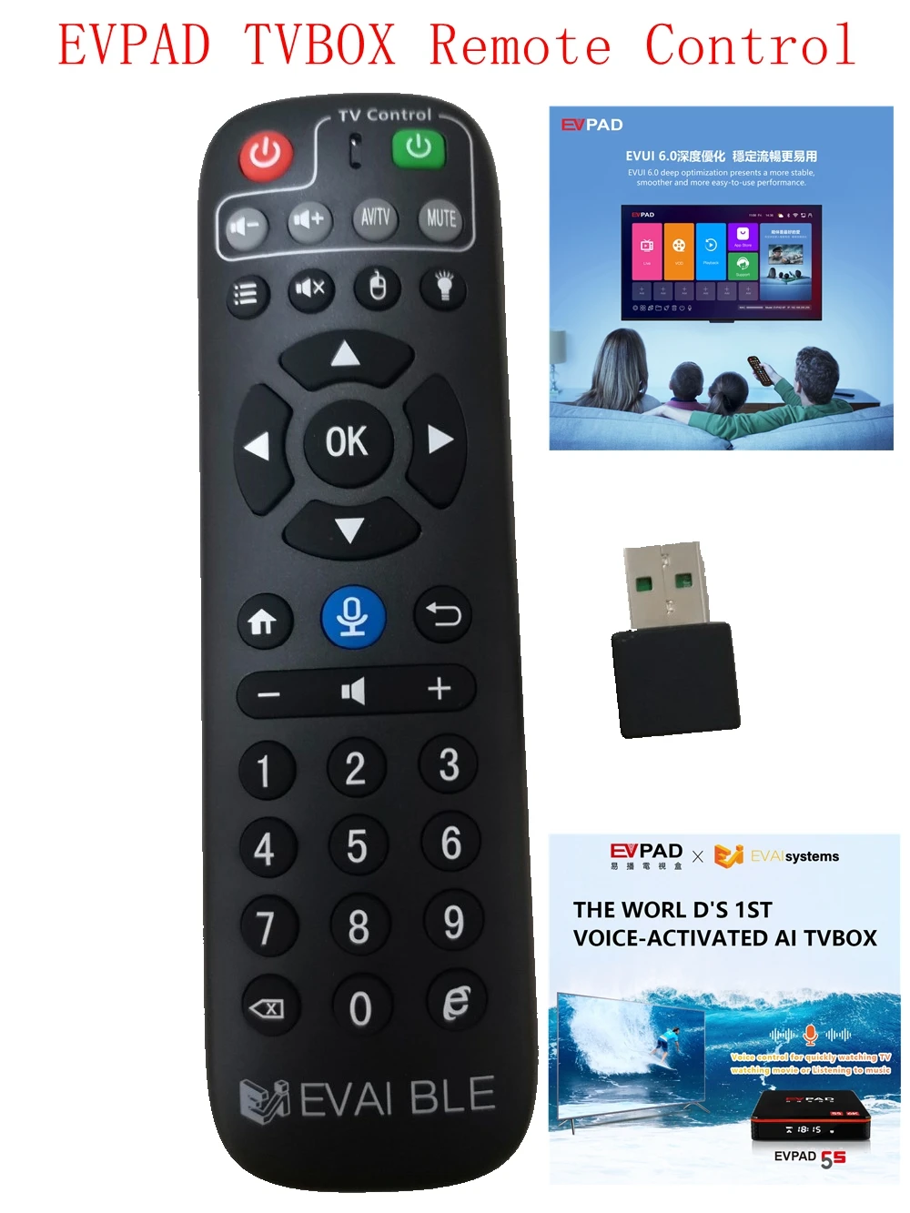 

EVPAD TV BOX 6P Original EVPAD set-top box Korea Japan TW HK Overseas Chinese EVPAD 6P