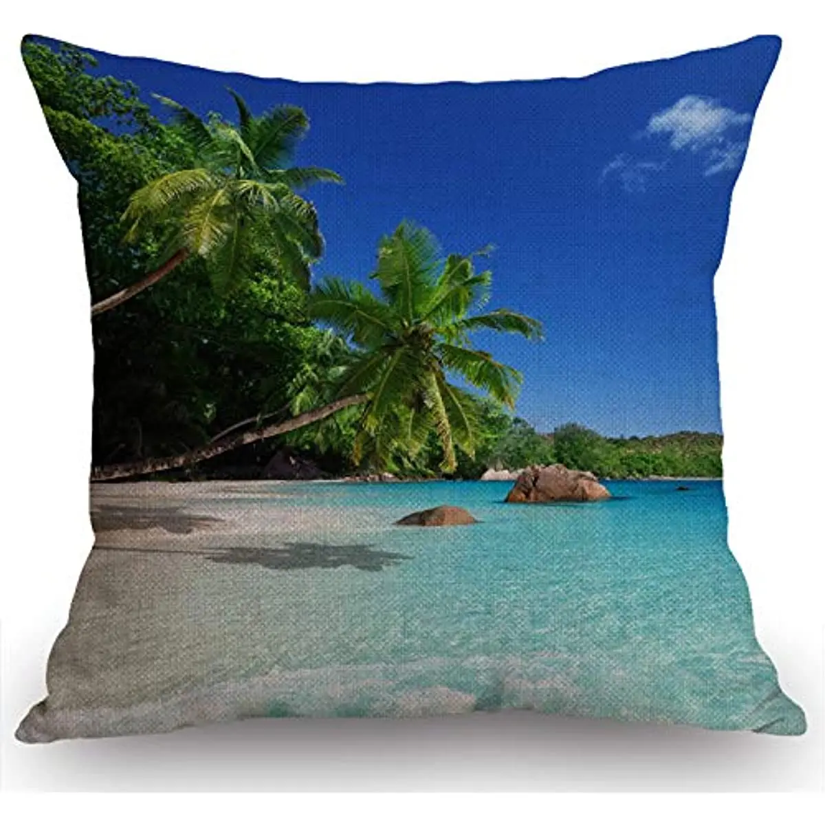 

Тропический рай солнечный пляж берег море пальмы украшение фермерский дом декоративная подушка для дивана