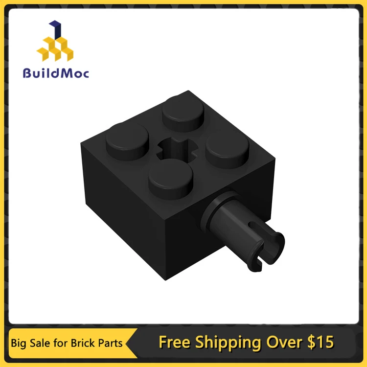 

10 шт., детали MOC 6232, модифицированный Кирпич 2x2 с штифтом и отверстием для оси, Совместимые Кирпичи, конструктор «сделай сам», детские констру...
