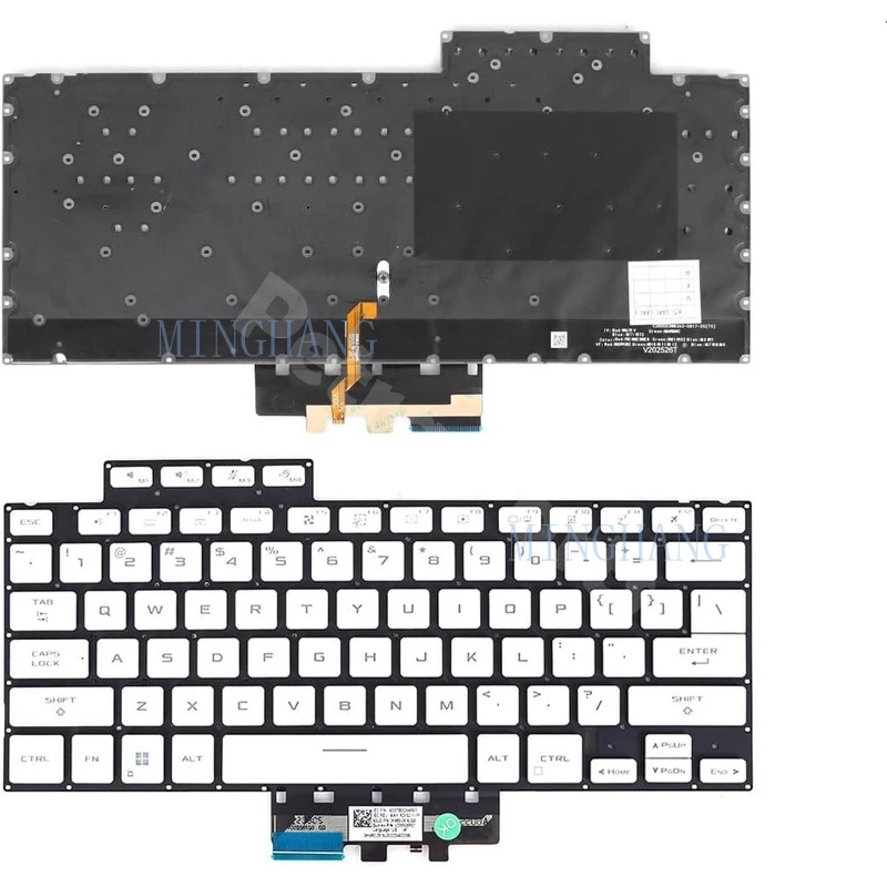 Фото Клавиатура M US для ASUS ROG Zephyrus G14 2022 GA402 GA402RJ GA402RK, белая, с подсветкой №1