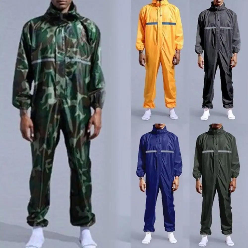 Rain Coat Jacket Pants Women Rainsuit Jumpsuit Waterproof Breathable Rain Poncho Hooded Riding Rain Suit