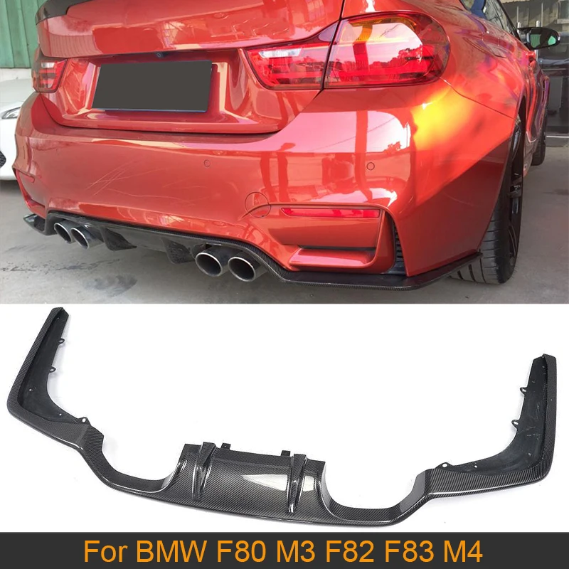 

Car Rear Bumper Diffuser Lip Splitters For BMW F80 M3 F82 F83 M4 2014-2019 Rear Bumper Diffuser Lip Spoiler Carbon Fiber