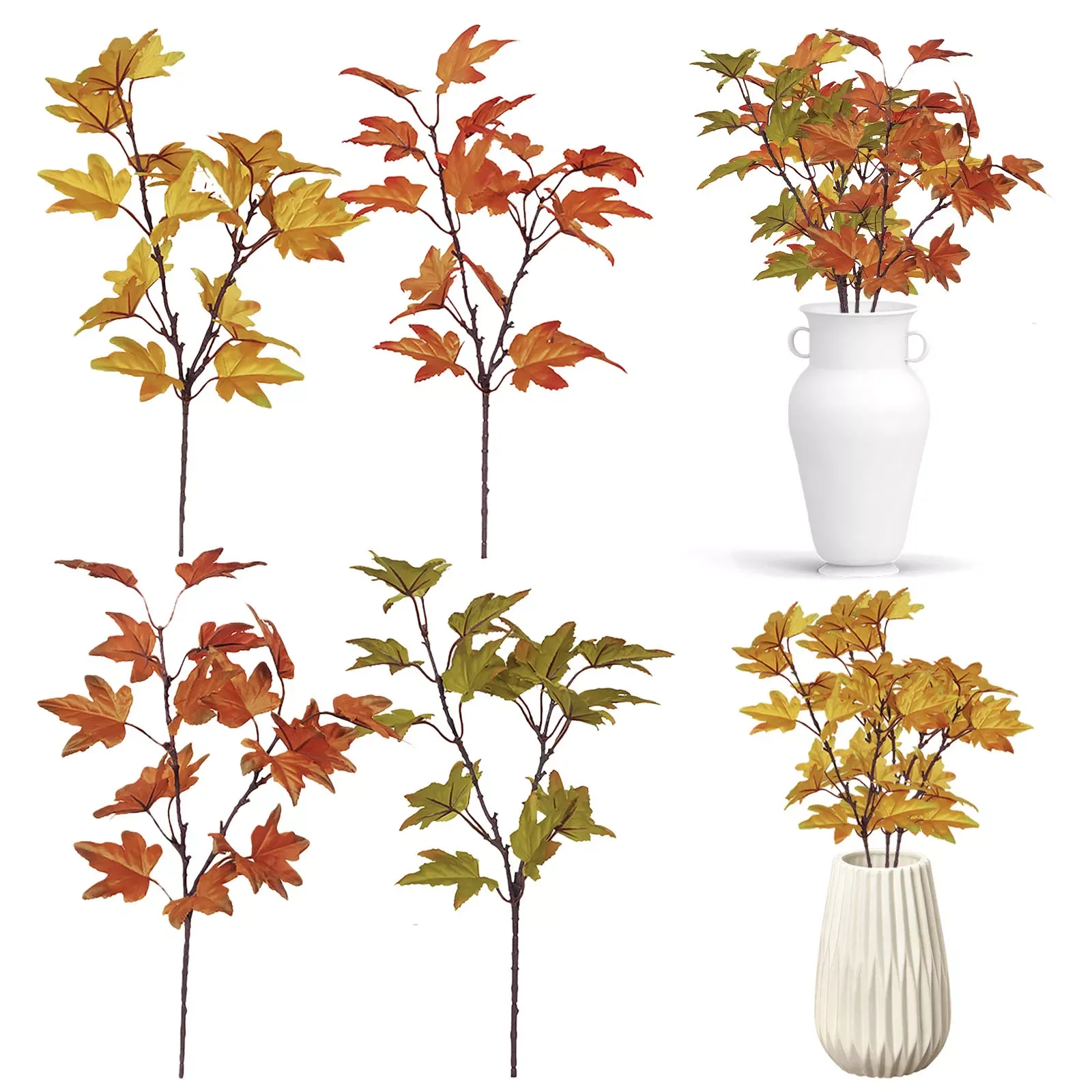 

Artificial Maple Leave Branch For DIY Garland Wedding Autumn Party Home Decor Fake Plant Fall Maple Branch Thanksgiving Decor