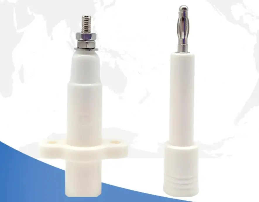 Высоковольтный разъем типа банан 10–30 кВ 4 мм с ухом высоковольтный выдерживающий