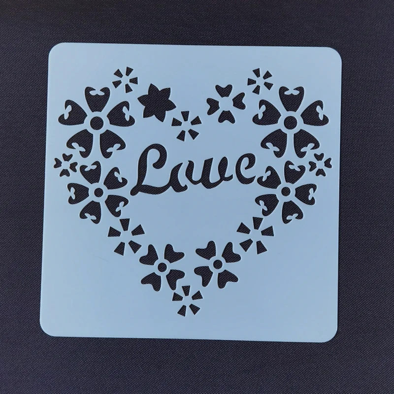 

13*13 Lovely Layering Stencils for Diy scrapbook/photo album Decorative Embossing coloring,painting stencil,home decor