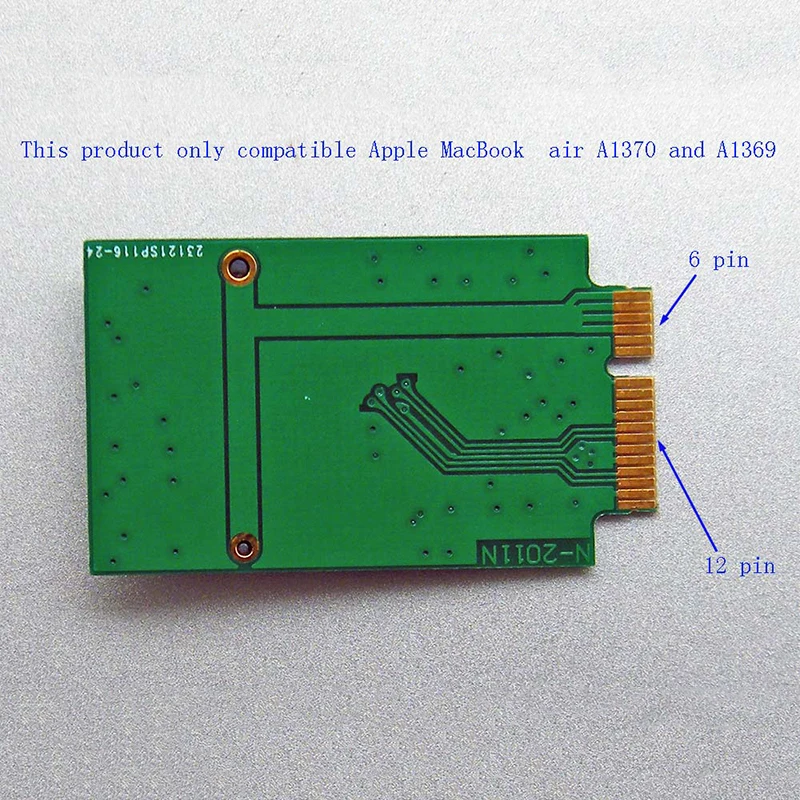 1 шт. плата адаптера M.2 NGFF SSD 12 + 6 Pin для MacBook Air 2010 2011 A1370 A136 Прямая поставка - купить по
