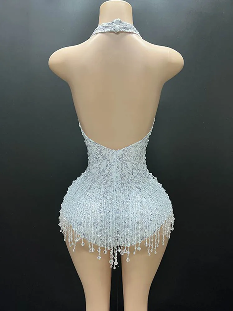 Высококачественная сексуальная обнаженная эластичная юбка с запахом и стразами