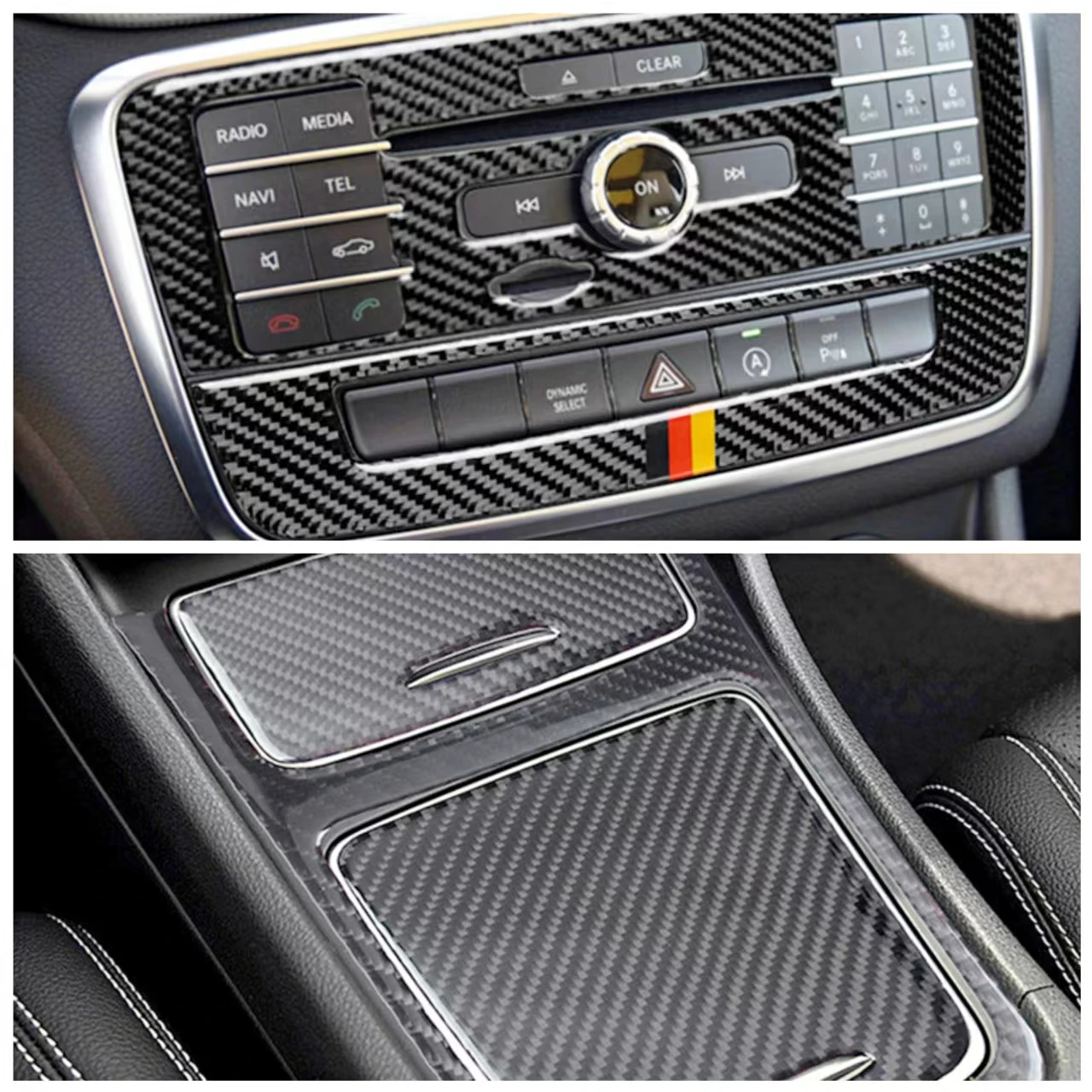 

Carbon Fiber Car Inner Modification Cover Trim Strips Decorative Stickers For Mercedes Benz CLA GLA A Class Car Accessories
