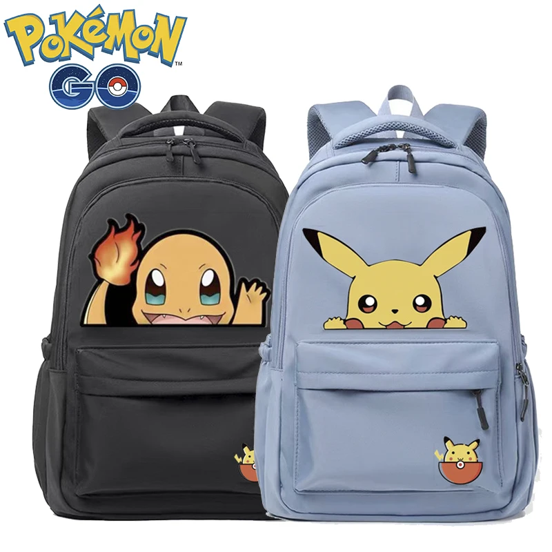 

Pokemon Pikachu Backpack for Men Charizard Charizard Eevee Anime SchoolBag Large Capacity Waterproof Backpack Teenager Mochila