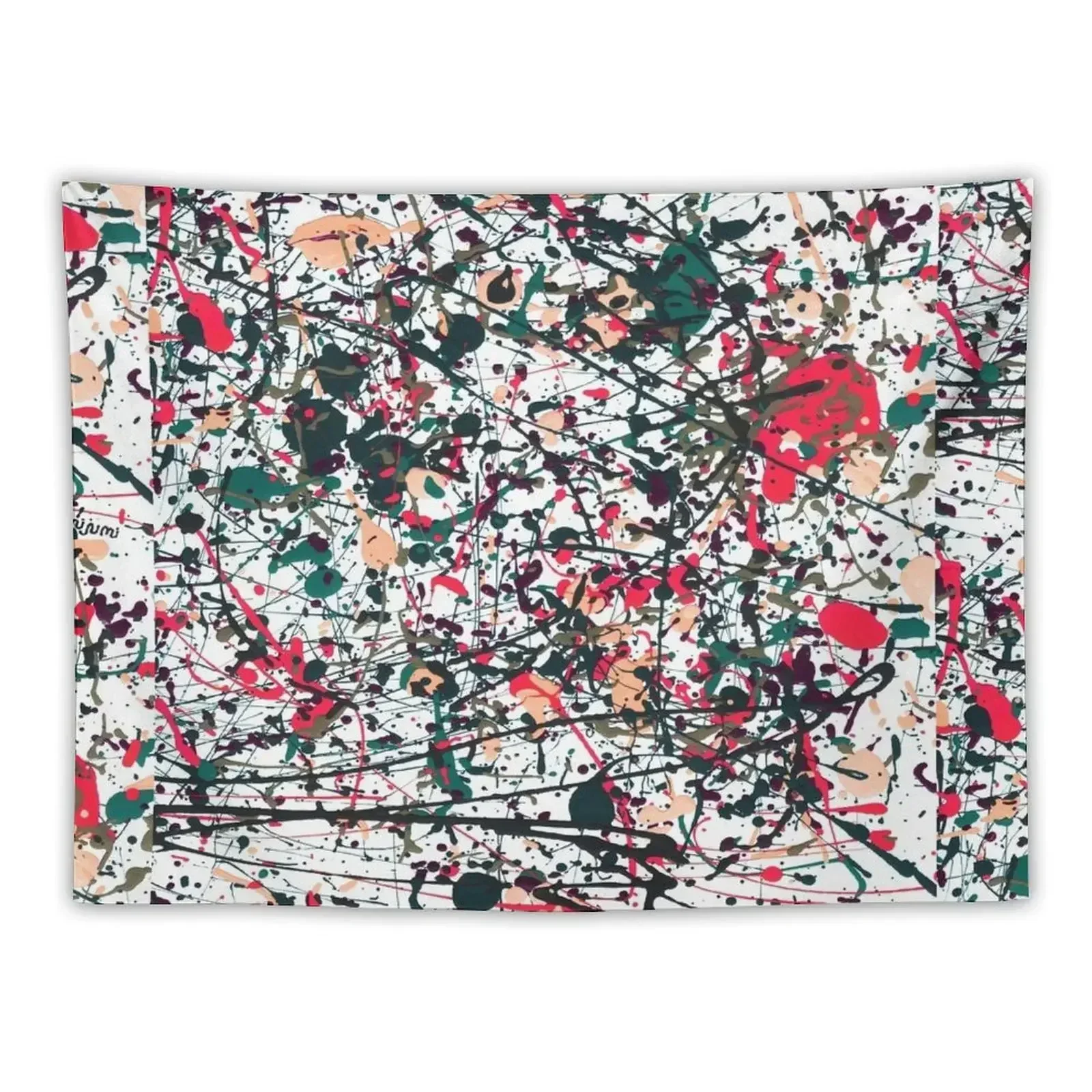 Гобелен mijumi Pollock красный белый синий декор для спальни эстетическое украшение