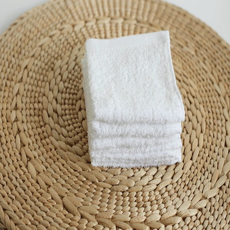 

25 * 25 cotton white hand towel small square towel hotel disposable napkin white square towel