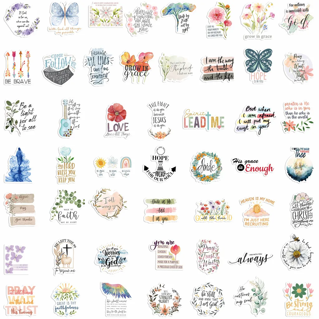 

Водонепроницаемые наклейки с цитатами из Библии AnimeWorlds