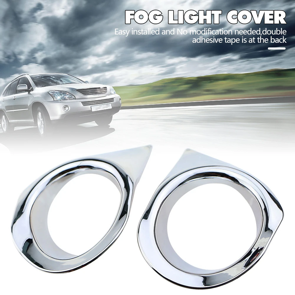 

2Pcs Car Styling Chrome Front Left Right Fog Light Lamp Frame Cover Trim Decoration for Peugeot 2008 2014-2019 Car Accessories