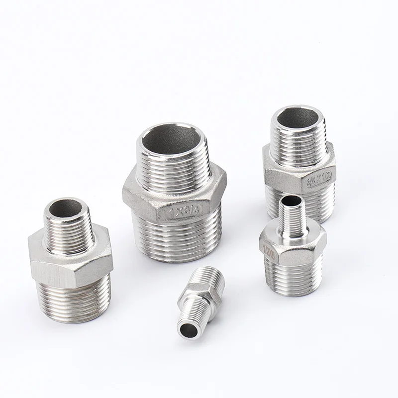 

Hex Nipple Union 304 Stainless Steel Pipe Fitting Connector Coupler water oil 1/8" 3/8" 1/2" 1" 1-1/2" BSP Male to Male Thread