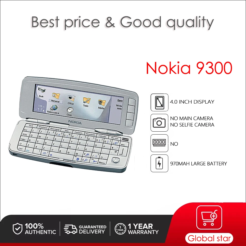

Оригинальный разблокированный съемный литий-полимерный аккумулятор Nokia 9300 4,0 мАч