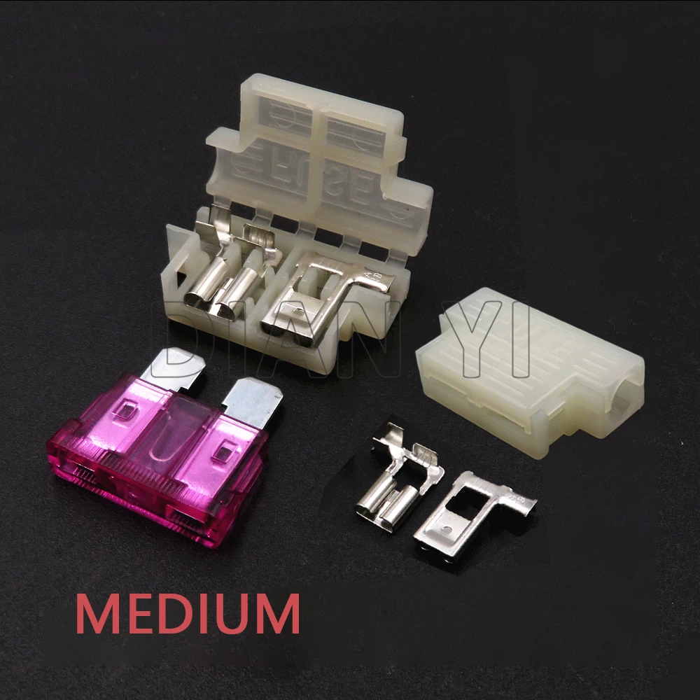 

1 Set 1Way Medium-sized Fuses Box For Auto Car Boat Truck Standard Middle Fuse Holder Blade Type Fuse Block