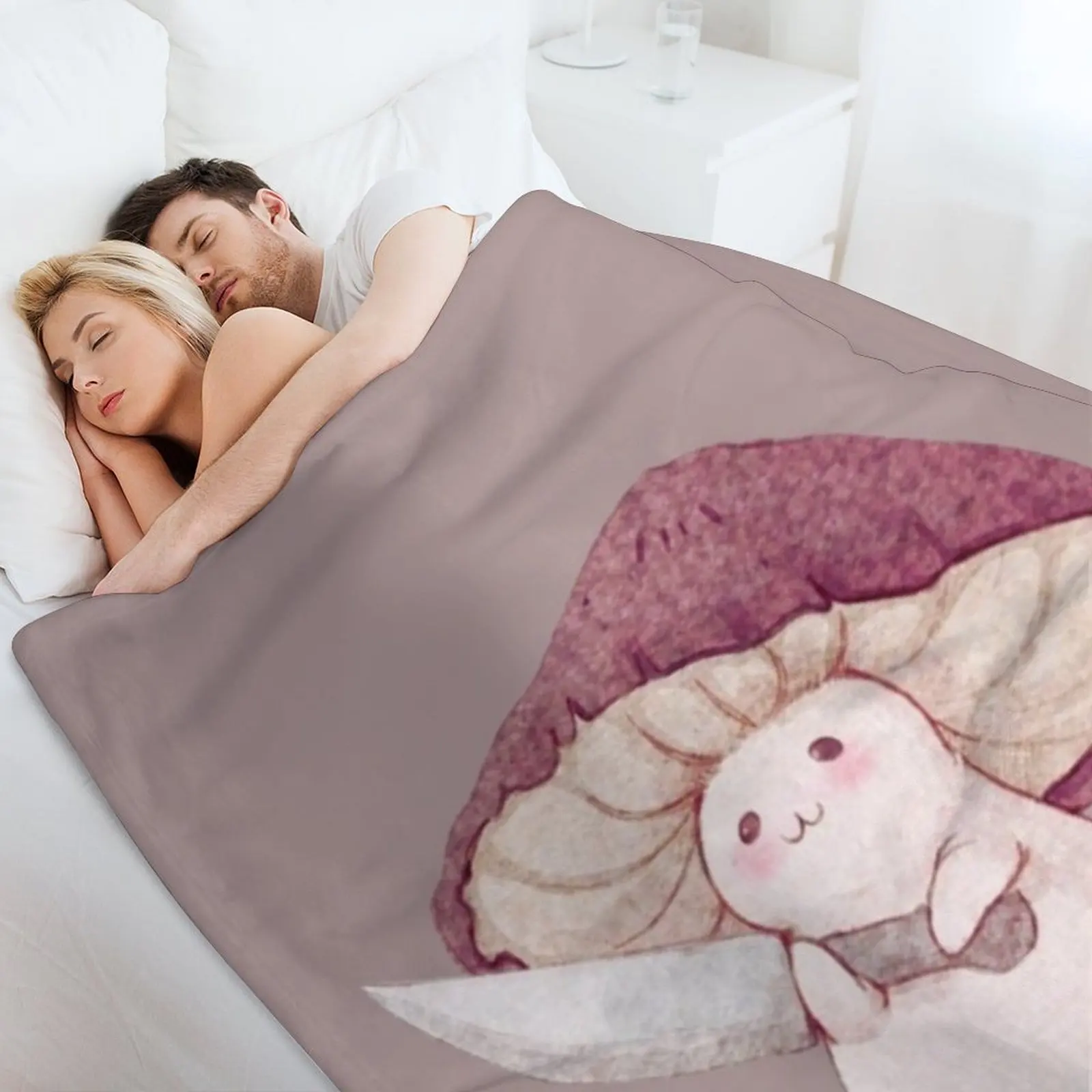 Милый гриб с ножом пледы одеяла для путешествий на Хэллоуин