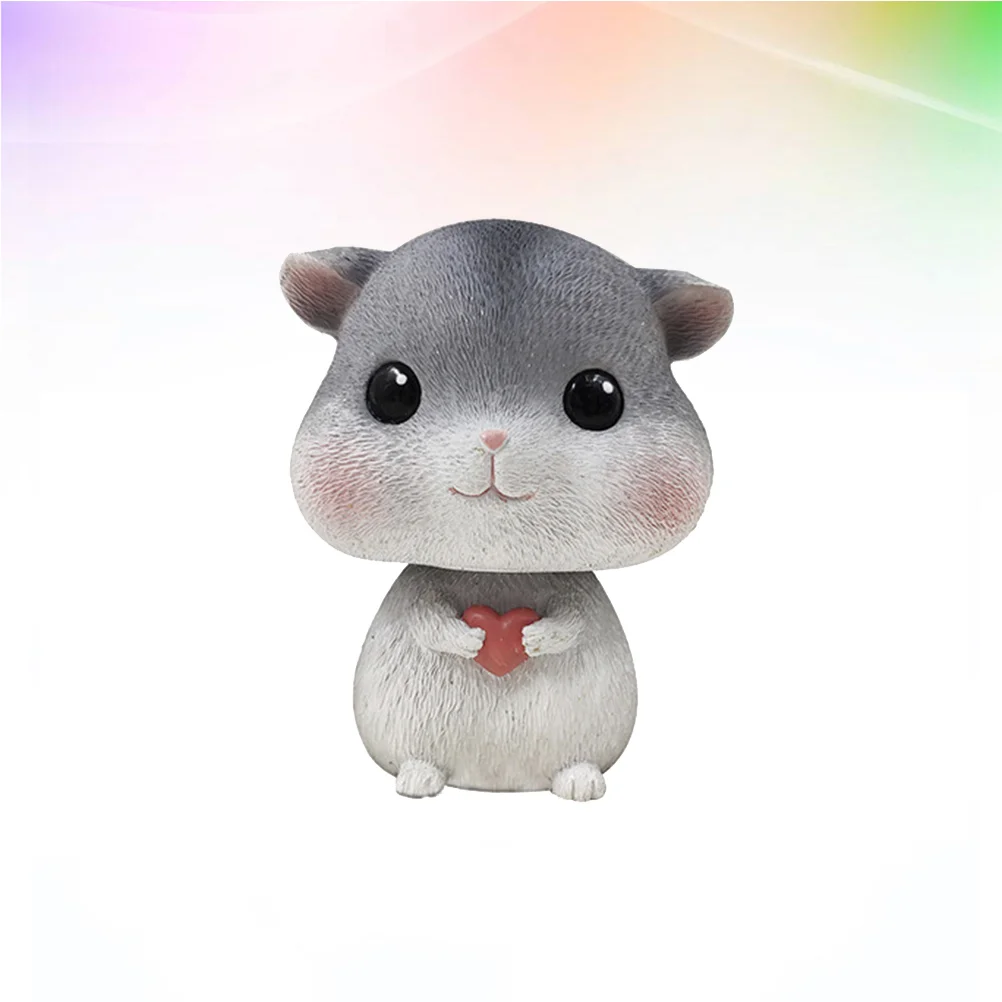 

Resin Mice Statue Hamster Shaking Dashboard Dancing Bobblehead Dashboard Ornament