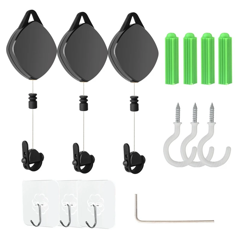 

RISE-3 шт. крючок для шлема VR, автоматическая коробка для катушки термоусадочного кабеля для HTC Vive / Vive Pro / Oculus Flaws Кабельное управление