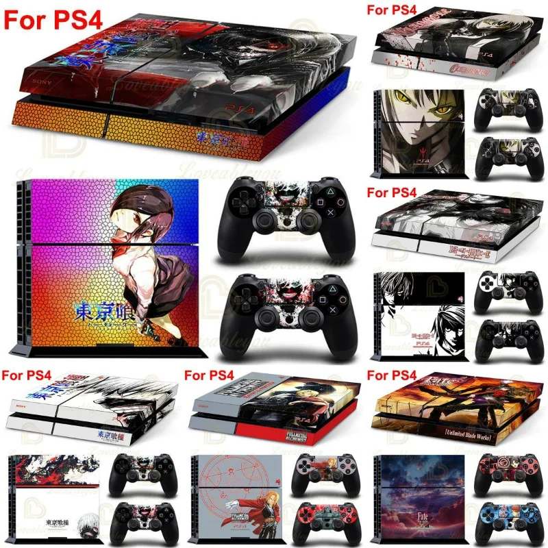 

Tokyo Ghoul PS4 Stickers 2D Anime Girls Play Station 4 Skin Sticker Decals for PlayStation PS4 Console & Controller Skins Vinyl